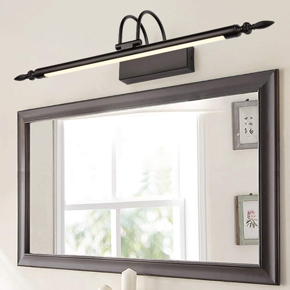 Luz para espejo baño, luz frontal espejo LED 9w, lámparas espejo giratorias 180 grados, luces para gabinete con espejo, lámpara maquillaje, montaje en superficie, blanco cálido 3000k