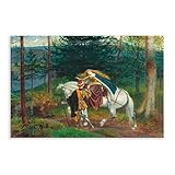 Photo Gallery gieig stampa artistica da parete su tela, motivo: la belle dame sans merci 1865 di walter crane, per casa, scuola, ufficio, senza cornice, 60 x 90 cm Photo Gallery gieig stampa artistica da parete su tela, motivo: la belle dame sans merci 1865 di walter crane, per casa, scuola, ufficio, senza cornice, 60 x 90 cm