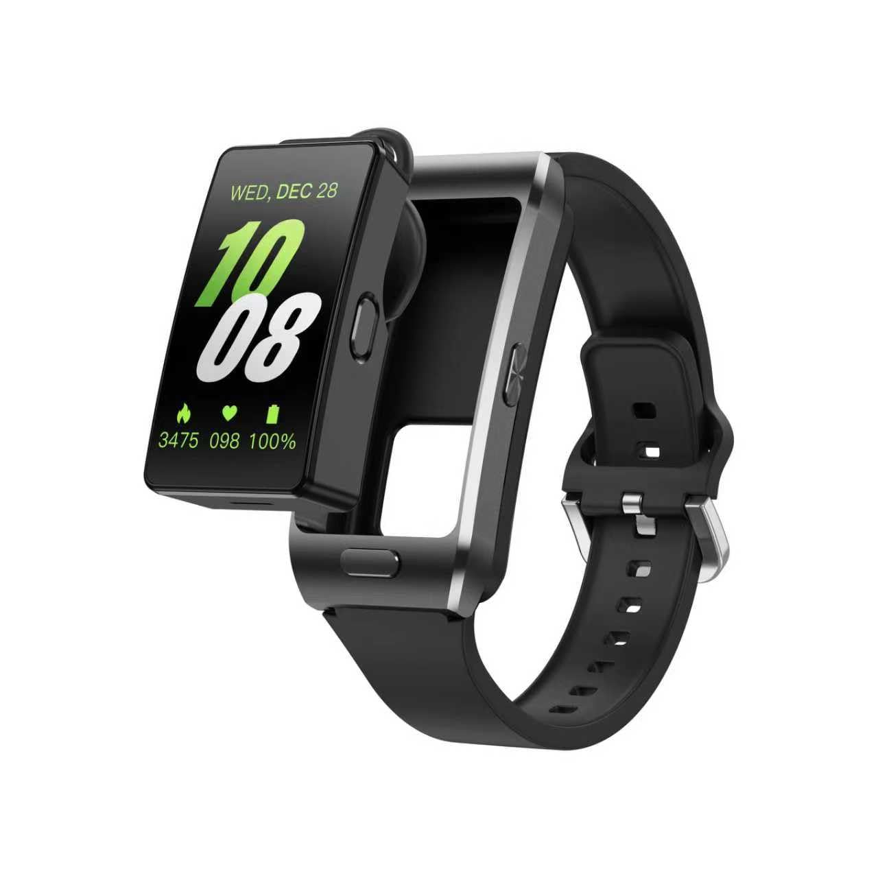 Fitness Tracker Watch with Heart Rate Monitor, Large Screen Activity Tracker with AI Voice Assistant, Calories &amp; Step Counter, Waterproof Smart Watch for Women Men Fitness Watch for Sports (Black)