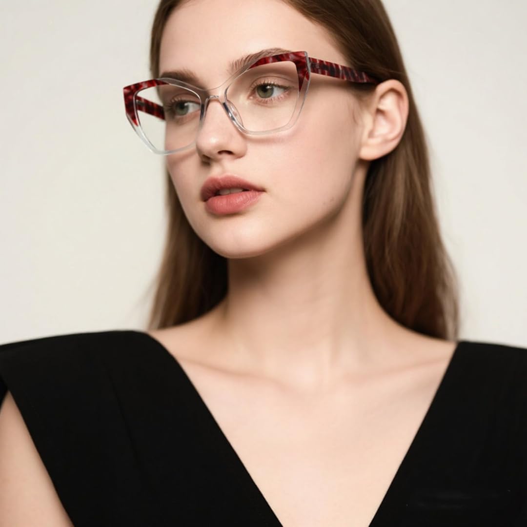 Okulary Modne Oprawki z Acetatu Damskie Retro Luksusowe