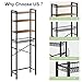 Kalrin Over-The-Toilet Storage Rack, 4-Tier Bathroom Organizer Shelf Over Toilet with Adjustable Shelf and Basket, Freestanding Space Saver Bathroom Shelves Above Toilet for Room (Vintage Brown)