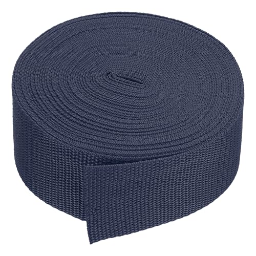 PATIKIL 10 Yard Webbing, 2 Inch Polypropylene Webbing Strap Heavy Webbing Roll Chair Straps for Indoor Outdoor Climbing DIY Crafting, Navy Blue