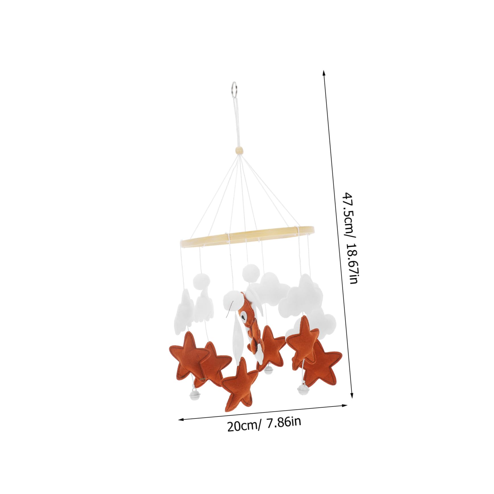 MAGICLULU Bed Bell Crib Mobile Nursery Mobile Hanging Ornament Crib Bed Hanging Crib Balls Pendant Wind Chime Ornament Mobile for Crib Girl Felt Wind Chime Plush