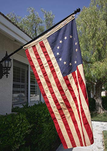 American Signature 6 Ft Heavy-Duty Aluminum Tangle Free Spinning Flag Pole With Metal Mounting Rings - New Enhanced Design Outdoor Wall Mount Flagpole For Residential Or Commercial (Black, 6') #TOP6