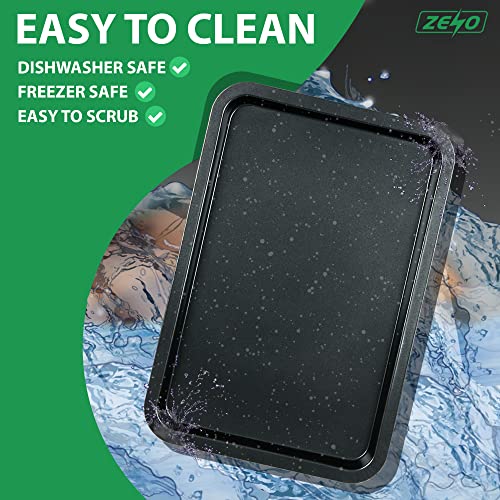 ZENO Baking Trays for Oven Non Stick - 3 Set | Baking Trays for Oven | Cooking Tray for Ovens | Durable Carbon Steel Pan | Non-Stick Coating | Cooking and Roasting | Dishwasher Safe - Image 5
