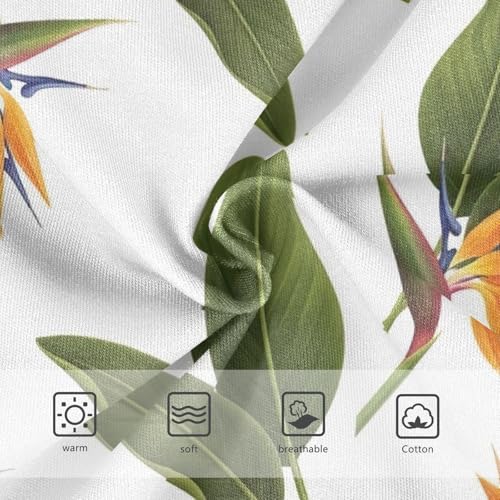 Girls Briefs, Orange Flowers Green Leaves Toddler Panties, Girls Cotton Underwear, 2T–8 Years3