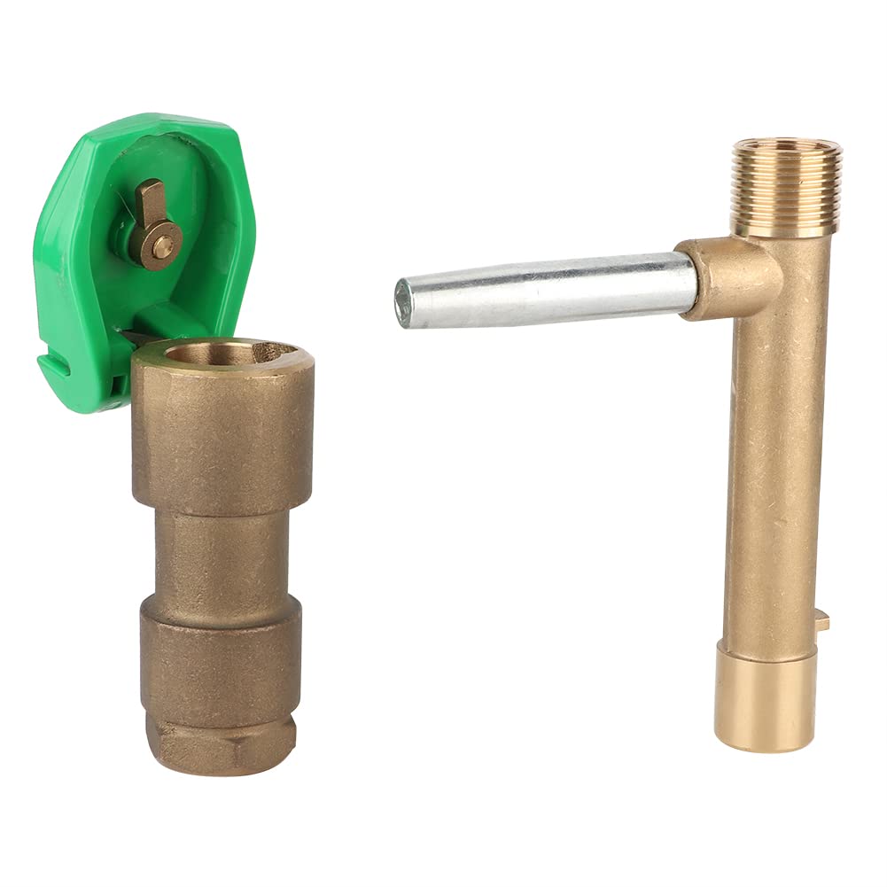 OKJHFD Chiave per valvola ad innesto rapido, Strumento per irrigazione da giardino in ottone massiccio professionale durevole Chiave per valvola ad innesto rapido, filettatura femmina G1 pollici