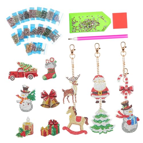 Porte Clés Diamant de Noël DIY cadeau unique adultes débutants
