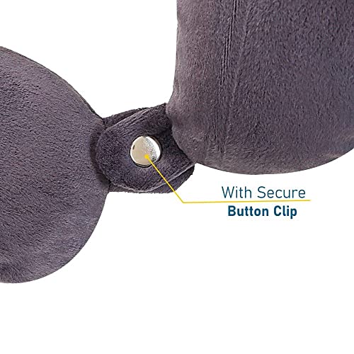 Image of Click2Store Gray Color Neck Pillow and with Eye mask