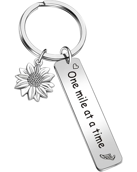 JIUSHUN Runner Friend Inspirational Gift Marathon Runners Keyrings Cross Country Jewelry