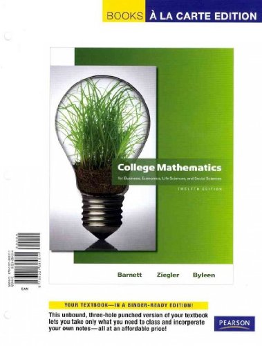 College Mathematics for Business, Economics, Li... 0321688236 Book Cover