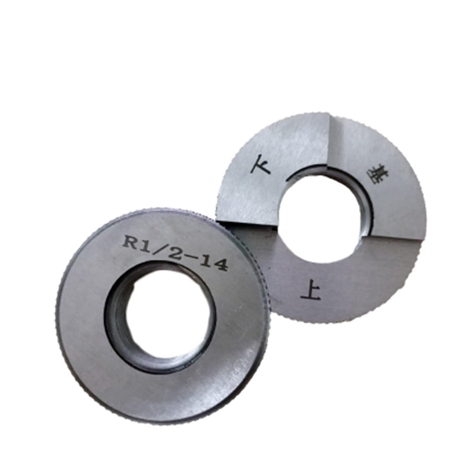 NURII Medidor de Anillo de roscado de Tubo cónico con Rosca de Tornillo, Herramienta de medición de 55 Grados, Calibre Go-no Go R1/16 - R6 Pulgadas (Size : R1-16)