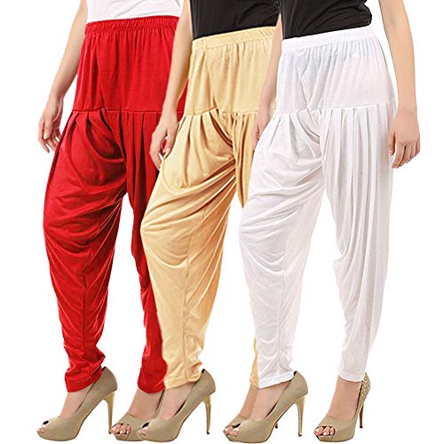 Image of Buy That Trendz Patiala Salwar for Women Relaxed Fit Viscose Patiyala Salwar Harem Bottom Pants