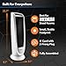 Lasko Oscillating Digital Ceramic Tower Heater for Home with Overheat Protection, Timer and Remote Control, 22.75 Inches, 1500W, White, 5165, Medium