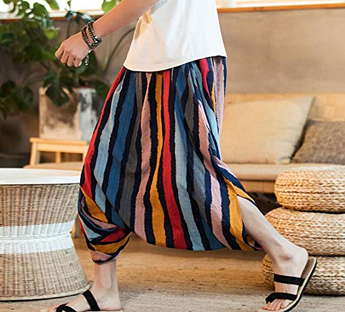Oneforus Pantaloni Stile Etnico Nepalese da Uomo