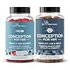 Eu Natural Conception for Him Capsules and Conception for Her Gummies Bundle - Fertility Supplements for Men and Women - 60 Ct Capsules & 75 Ct Gummies