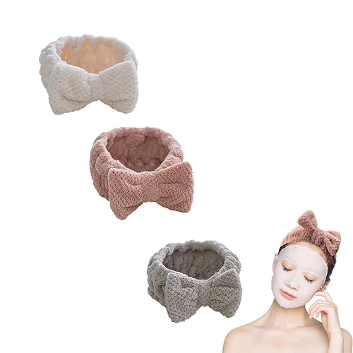 3 diademas de spa para lavar la cara, toalla suave, banda para el cabello, diademas de microfibra de moda, diademas para el cuidado de la piel,