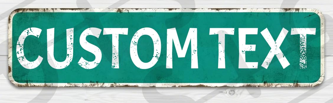 Personalized 16x4 Metal Sign Custom Text Warehouse Factory Workshop Decor