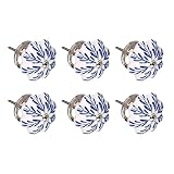 QUARKZMAN 1.6" Ceramica Manopole x 6pz Assortiti Vintage Ceramica Manopole Decorativo Ferramenta Manopole per Armadio Trazione Mobili, [Pachira Macrocarpa]
