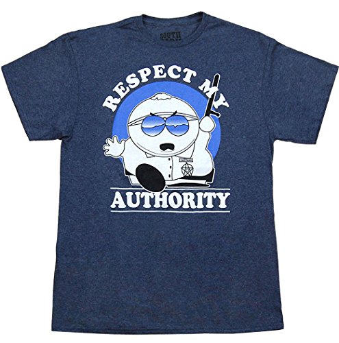 Animation Shops South Park Cartman Respect My Authority T-Shirt-Medium Navy