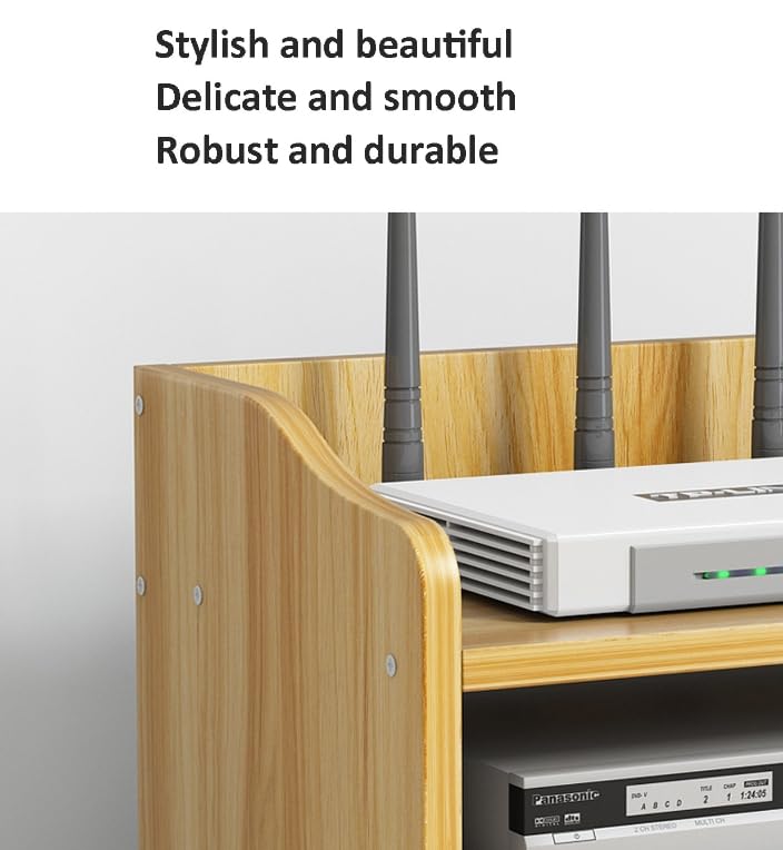 Wireless Router Wifi Box,Meuble Tv éTagèRes Murales De Grande Capacité Wifi BoîTe De Rangement,Bois Tablette Murale Hanging Plug-Board Support BoîTe De Rangement Organisateur,Cache Box Internet