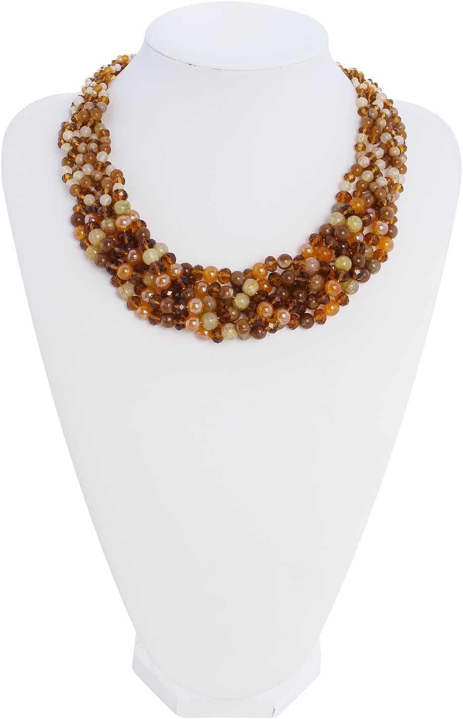 Bocar Necklaces for Women, Multi Layer Statement Collar Beaded Necklace for Women Gift (NK-10698) - Image 3