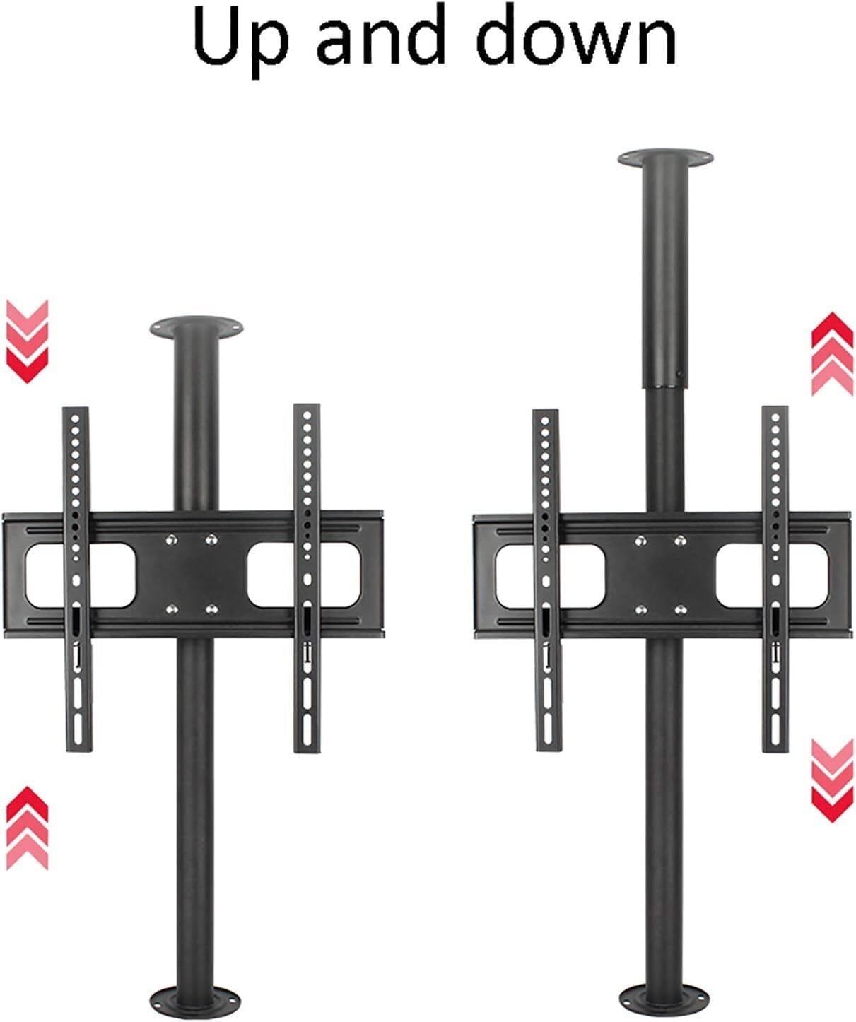 TV Stand Height Adjustable TV Stand Bracket, Multi Height Cold-Rolled Steel Material Suitable for 32 to 55 Inch LCD TVs