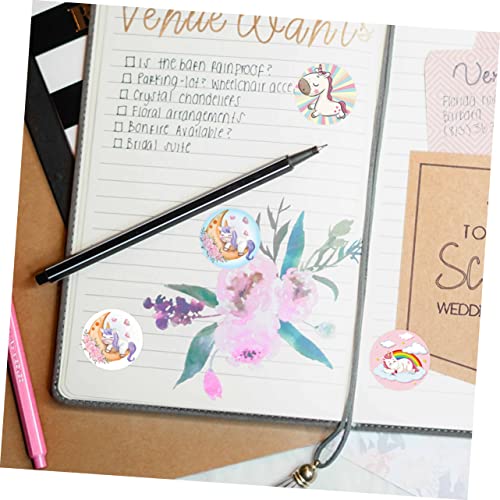 Nusitou 6 Rolls Unicorn Sealer Kids Decor Animal Stickers For Kids Cartoon Stickers Seal Sticker Animal Reward Sticker Animal Reward Decals Stickers For Toddlers 2-4 Years Envelope Sticker #TOP1
