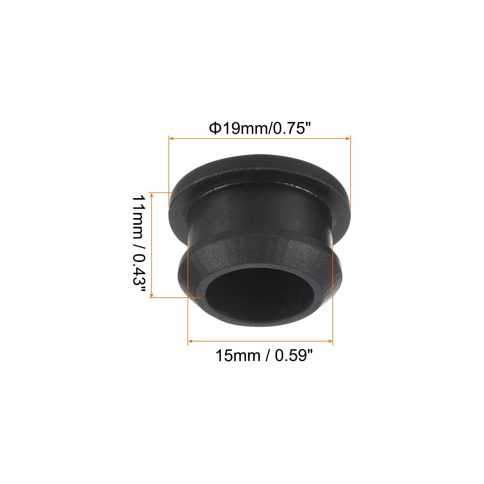 Rebower Snap in Locking Hole Plugs Rubber Panel Seal Cover Drilled Silicone Caps - Image 2