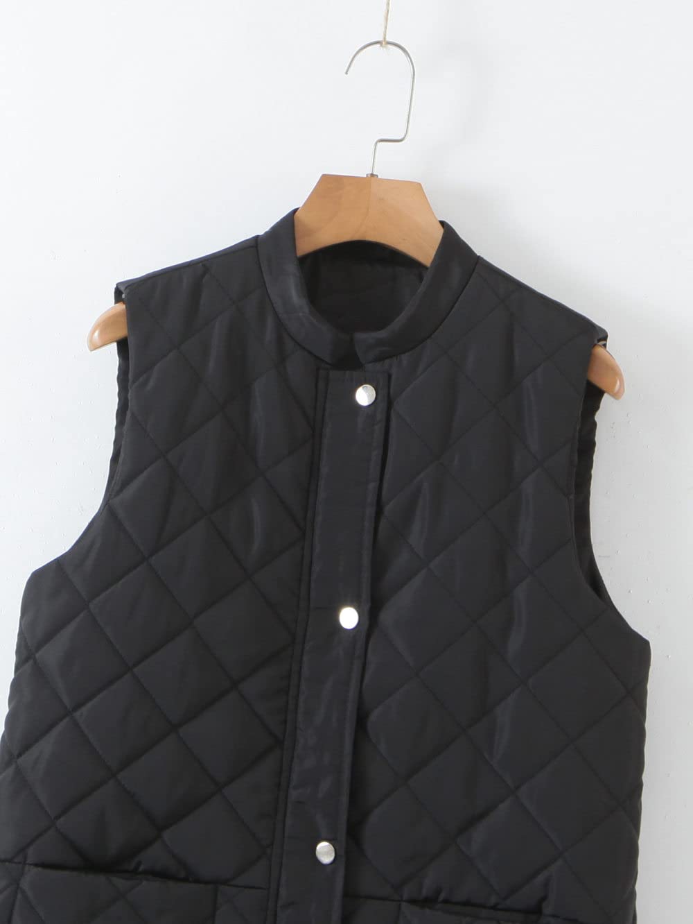 Smanicato Donna,Gilet Trapuntato Donna Gilet Imbottito Girocollo, Leggero Quadrato Trapuntato Gilet Donna Blu Navy Gilet Elegante Gilet Invernale Giacca Antivento Cappotto Di Transizione Per Donna R