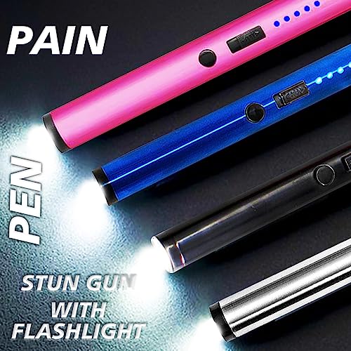 Fightsense Heavy Duty Pain Pen Stun Gun With Flashlight & Pepper Spray For Men And Women Self-Defense With 35,000,000 V Intolerable Charge, Usb Rechar #TOP4