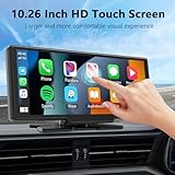 Wireless Car Stereo for Apple CarPlay and Android Auto, 10.26 Inch Touch Screen Car Radio with 4K Dashcam Front and Rear Camera 1080P HD/Bluetooth/FM/AUX/64G TF/Mirror Link/Voice Control/GPS - Image 7