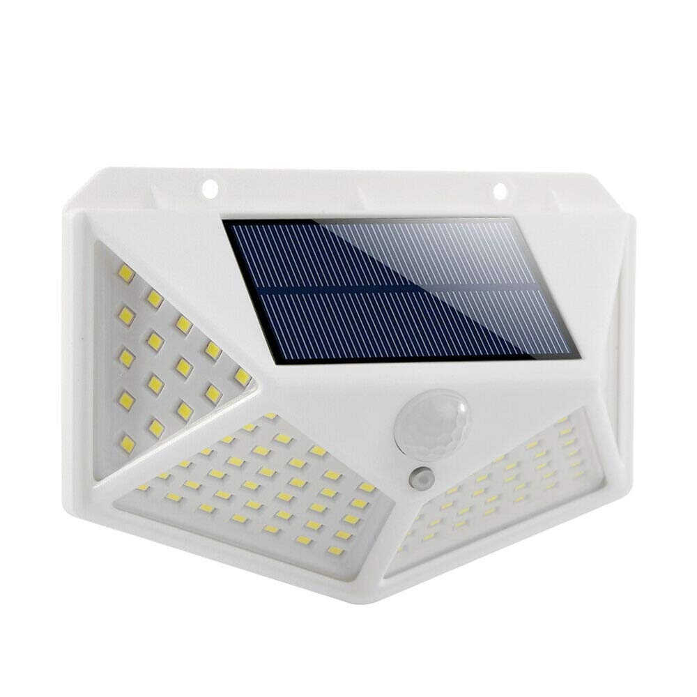 3 Modes Outdoor Solar Walllight, Super Bright 270°Wireless PIR Motion Sensor Security Garden/Yard/Fence Wall White Shell Intelligent