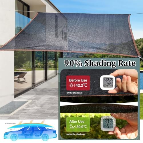 Malla de sombra al 90% transpirable y toldo protector de jardín 4