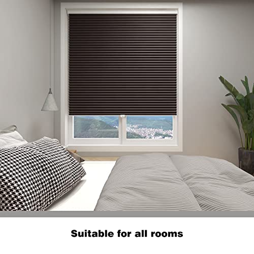 Changshade Cordless Blackout Cellular Shade, Honeycomb Shade With The Diameter Of 1.5 Inch Honeycombs, Room Darkening Pleated Window Shade For Bedroom, Children Room, 24 Inches Wide, Taupe Cel24Tp64C #TOP7