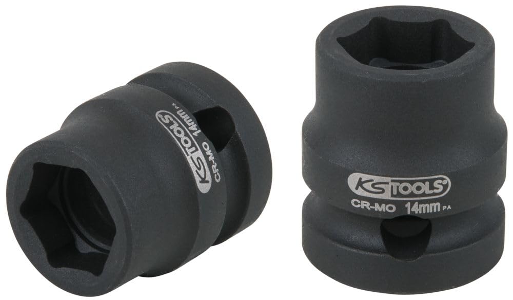 Ks Tools 'Ks Tools Plastic 515.0061 1/2 Drive Hex Impact Socket, Extra Short, 14 Mm