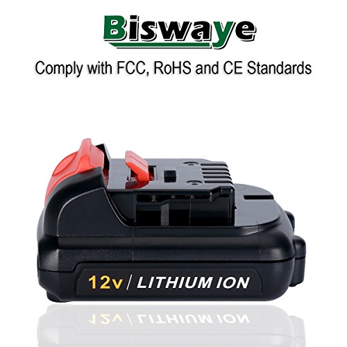 Biswaye 2-Pack 12V 3.0Ah Lithium Battery Replacement For Dewalt 12V Max Lithium Ion Battery Dcb120 Dcb123 Dcb127 Dcb122 Dcb124 Dcb121 Dcb126 #TOP5
