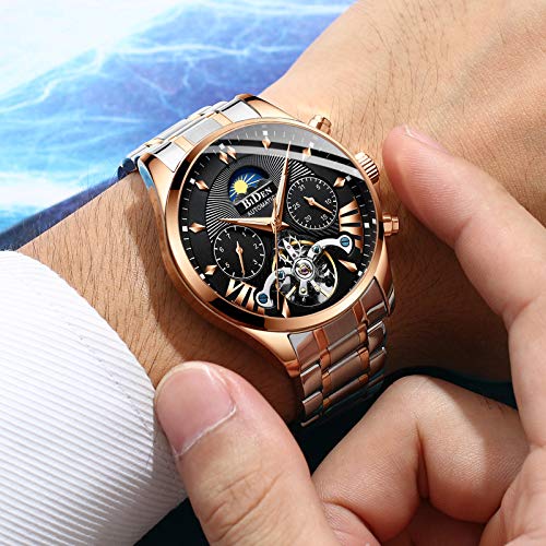 Image of Chronograph Men's Watch (Black Dial Silver Colored Strap)