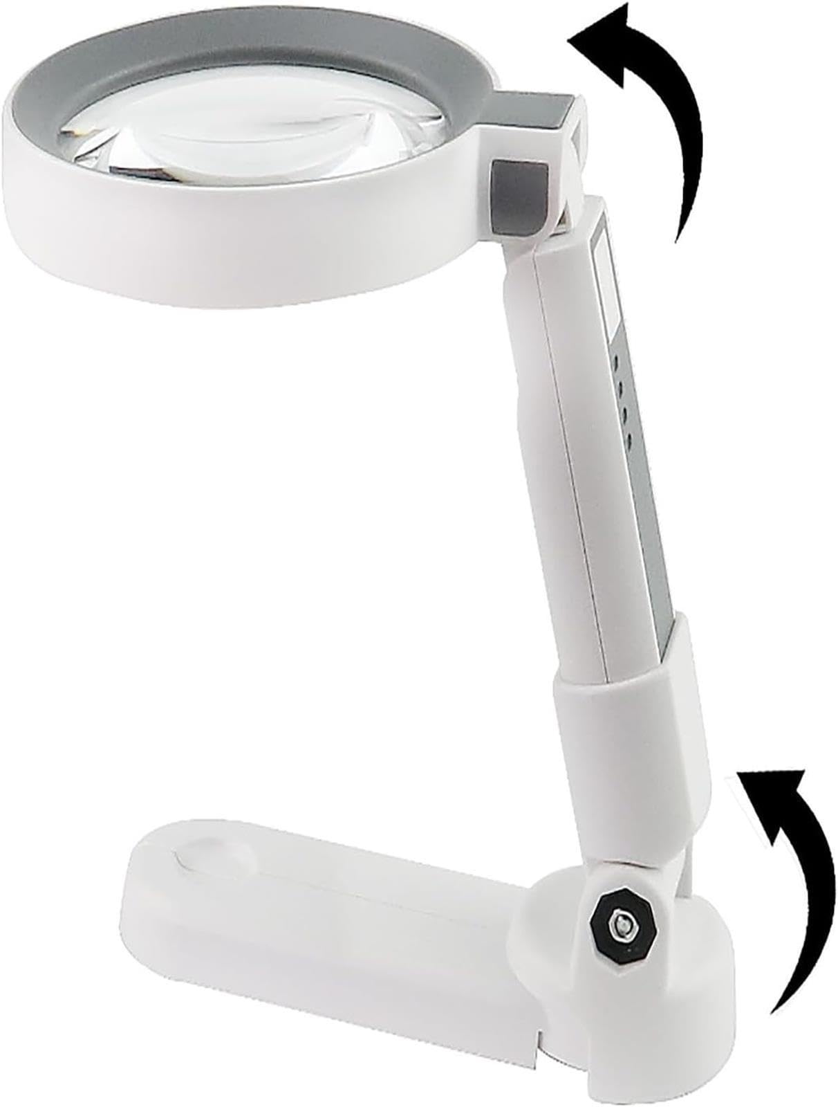 Lente d'ingrandimento da tavolo portatile USB 18 LED Misurazione scala luminosa Ingrandimento 5X 11X Adatto for anziani Lettura Ispezione saldatura Monete Esplorazione di gioielli