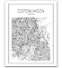 City Maps, Copenhagen Map, Denmark Map Print, Map Print, Map Art Print, Copenhagen Print, Black White Map, Map Wall Art, Map Art, Modern City Art, Scandinavian Art, Minimalist Map Art, 8x10