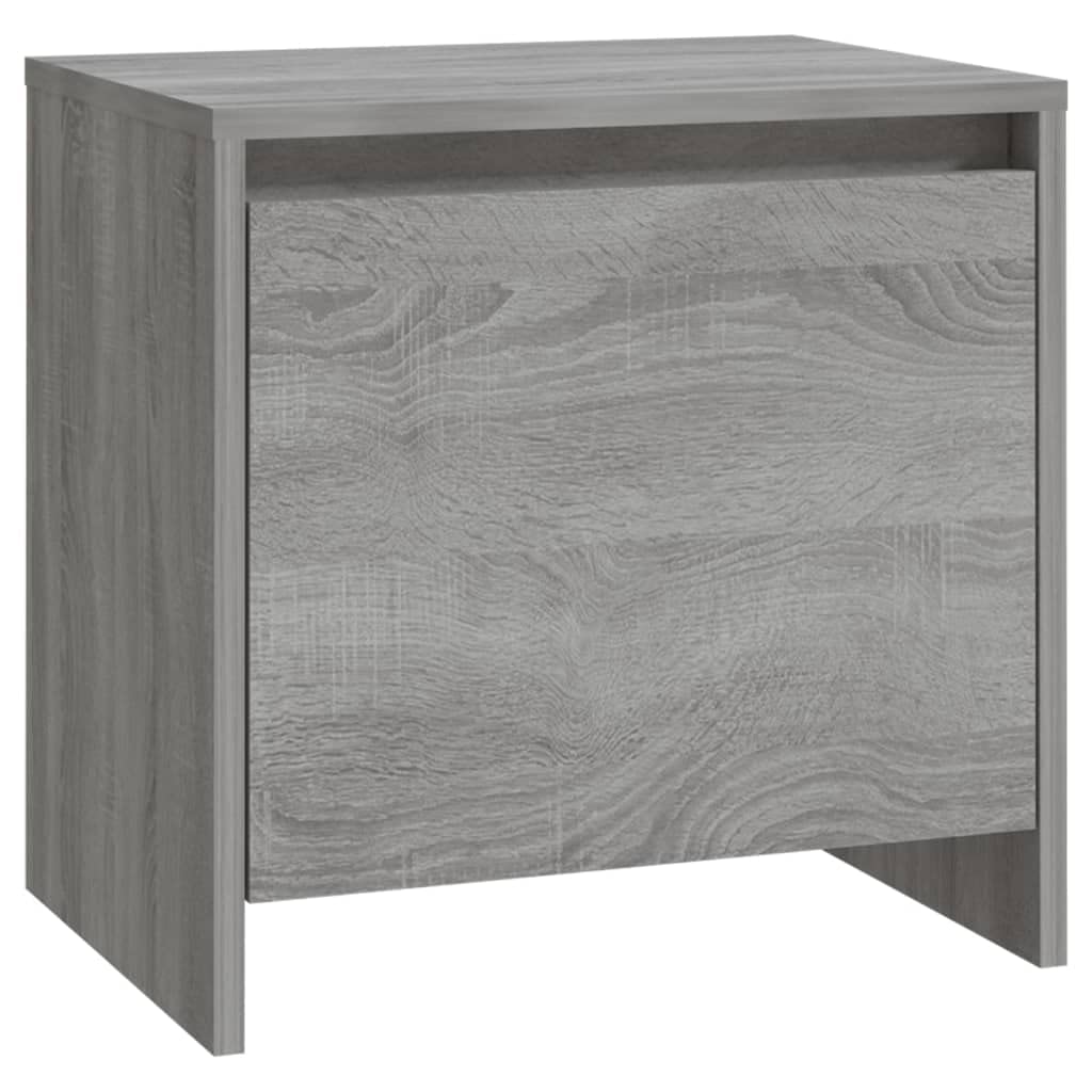 vidaXL Bedside Cabinet Home Indoor Bedroom Nightstand Bedside Couch Bed End Side Table Cabinet Telephone Stand Furniture Grey Sonoma Chipboard