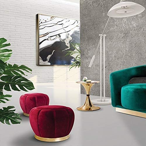 Tabouret mode creative maison avec assise ronde minimaliste grise
