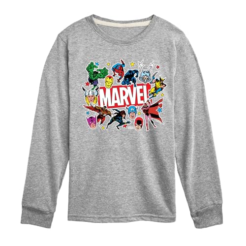 Marvel The Avengers - Sticker Collage - Toddler and Youth Long Sleeve Graphic T-Shirt