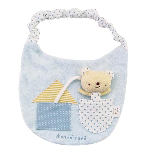 モンスイユ アナノカフェ AC. ベビーマスコット付 スタイ ブルー 55251