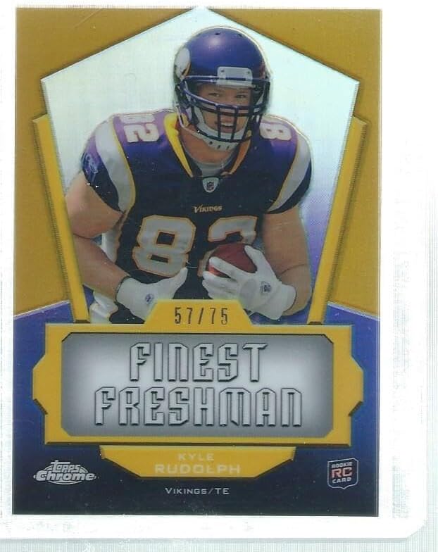 Kyle Rudolph 2011 Topps Chrome Finest Freshman Refractor Rookie Rc #d 57/75 - Football Cards