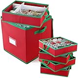 Christmas Ornament Storage Box Holiday Decoration Organizer, Holds Up to 64 Ornaments Decoration Bal