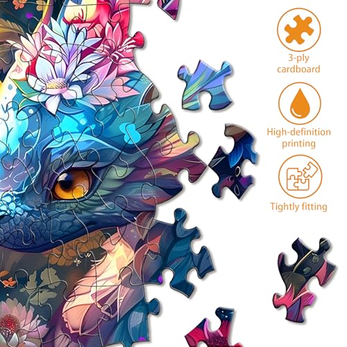 VAIIEYO Dragon Jigsaw Puzzles for Adults 1000, Animal Jigsaw Puzzles, Puzzles for Adults Fun & Challenging Colorful Puzzles - Image 2