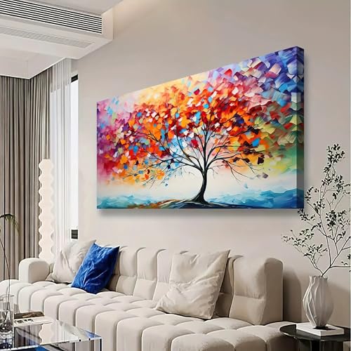 Peinture artistique Arbre de vie XBTYKPB pour créer une ambiance sereine et moderne dans votre salon