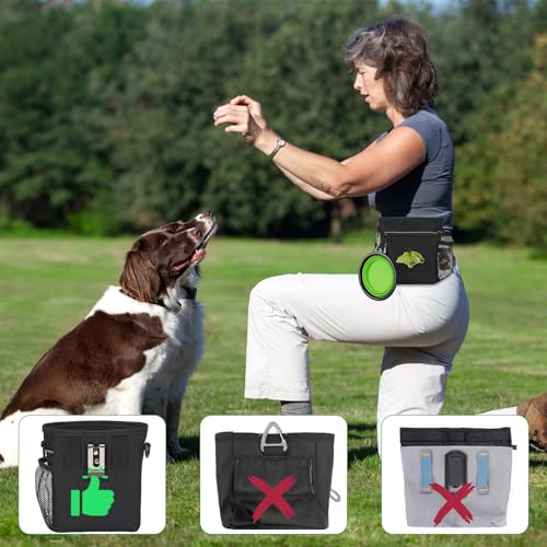 handrong Treat Pouches for Pet Training,6.5 Cups Dog Treat Pouch,Dog Training Treat Pouch with Poop Bag Dispenser,Dog Treat Bag,Dog Walking Bag,Dog Treat Bags Training Pouch with Poop Bag Bowl Clicker - Thumbnail 3