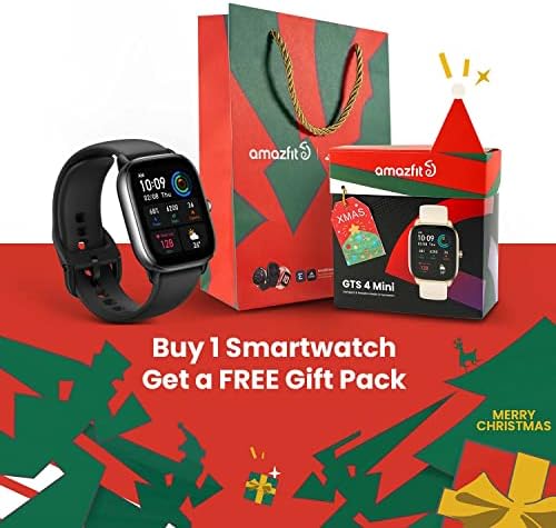 Amazfit Bag Kraft Paper Bag with Handle for Smartwatch GTS 4 Mini, Customized Wrap Hat and Greeting Card- 26.9x18x8cm